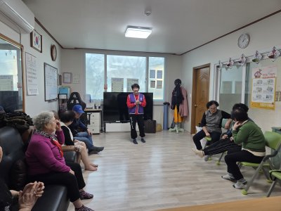 청주지부 "노인정 봉사활동(실버체조, 발맛사지, 암마)