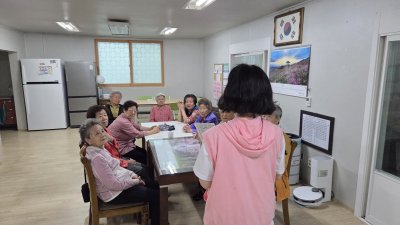 노인정 봉사활동(건강답, 치매예방 프로그램 등)
