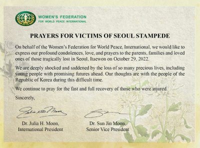 PRAYERS FOR VICTIMS OF SELUL STAMPEDE