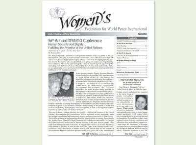 UN | 2003년 가을 유엔 뉴스레터